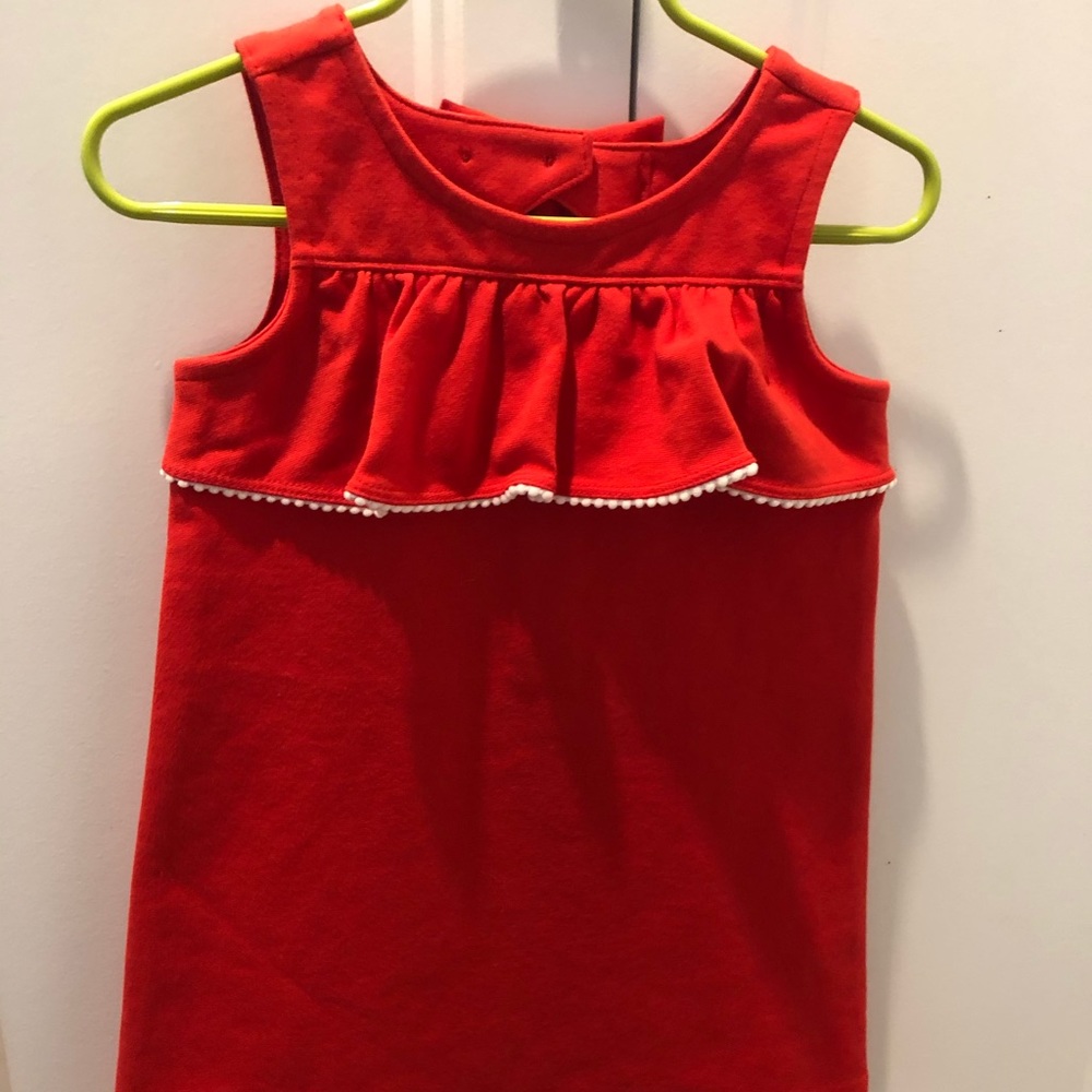 Summer red shift dress